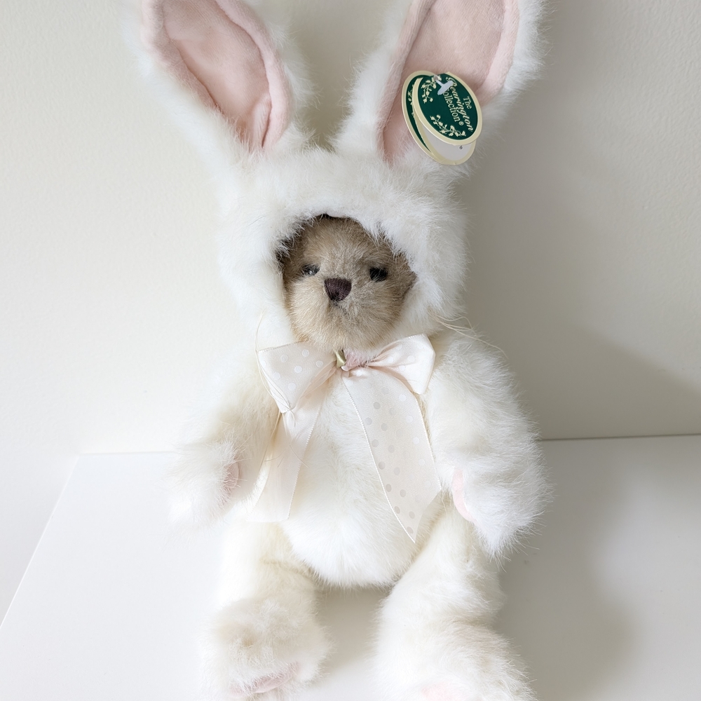 Bearington Collection White Bunny Costume Teddy Bear